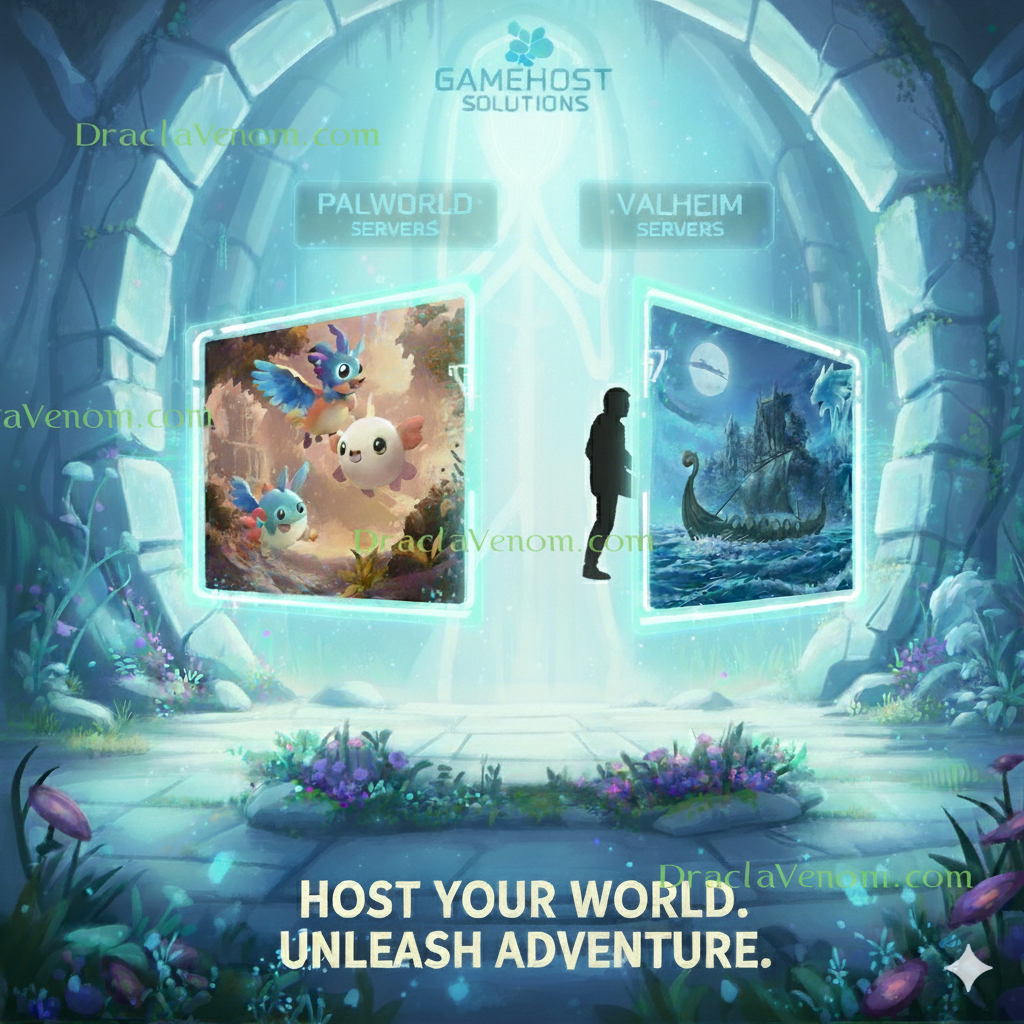 GameHost Solutions portal for Palworld and Valheim servers